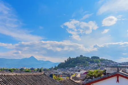 Vintage Log · Prints | Mountain View, sunset flowers, starry sky resort, Lijiang