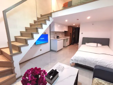 Muting Quality Loft Luxury Beautiful Stay (Junfa City Sijiaying Subway Station) Отели рядом с достопримечательностью «Junfacheng Wen Yi Duo Park»