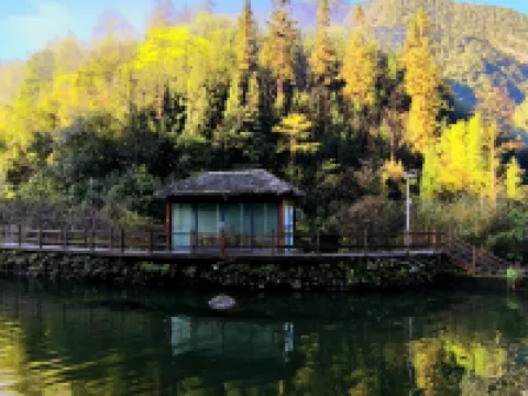 Yingjing, Ya'an. ink painting. Hot Spring Valley, Huaxi District Hotels in Yingjing