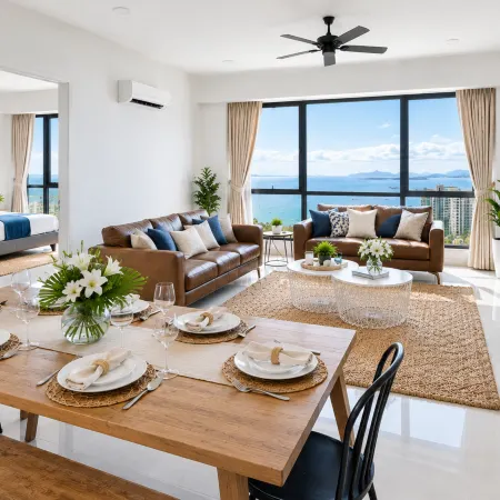 High Floor Seaview 3BR for 10 | Bathtub Gurney