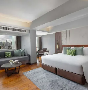 ห้องสตูดิโอคอมฟอร์ท เตียงคิงไซส์ 1 เตียง และเตียงโซฟา 1 เตียง สำหรับ 3 ท่าน