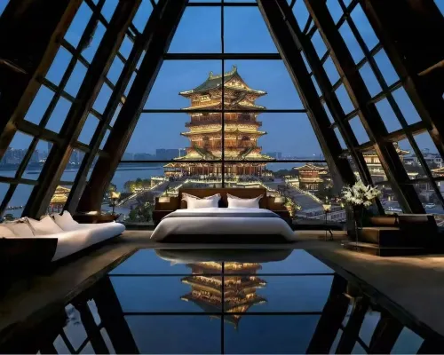 Nanchang • Tengwang Pavilion SOULMATES • AWAKENING | Cinema-themed Light Residence Hotel 南昌のホテル