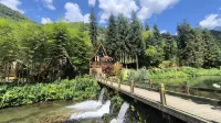 Yingjing, Ya'an. ink painting. Hot Spring Valley, Huaxi District Hotel di Yingjing
