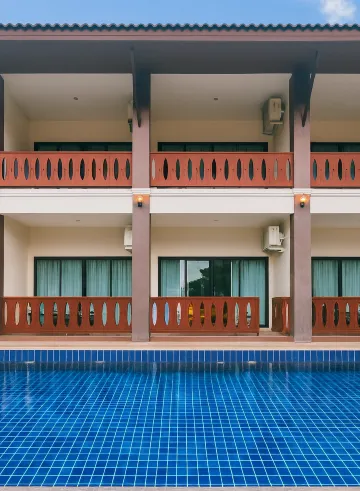 ห้องพูลวิว เตียงคู่