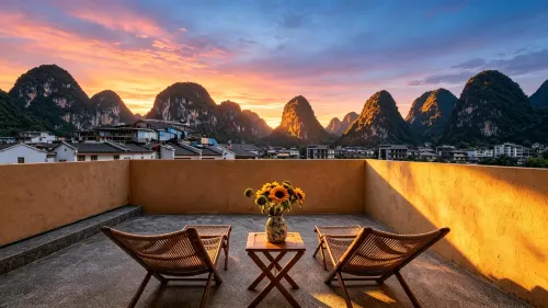 The CONGQIANMAN Hotel, West Street Li River Branch - con vistas a la montaña