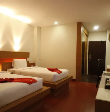 ห้องคิวบ์เตียงคู่ ไม่มีหน้าต่าง