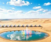 Jinxin Desert Camping - Mountain view