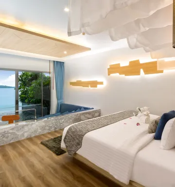 ห้องพักพร้อมทางเข้าสระว่ายน้ำ