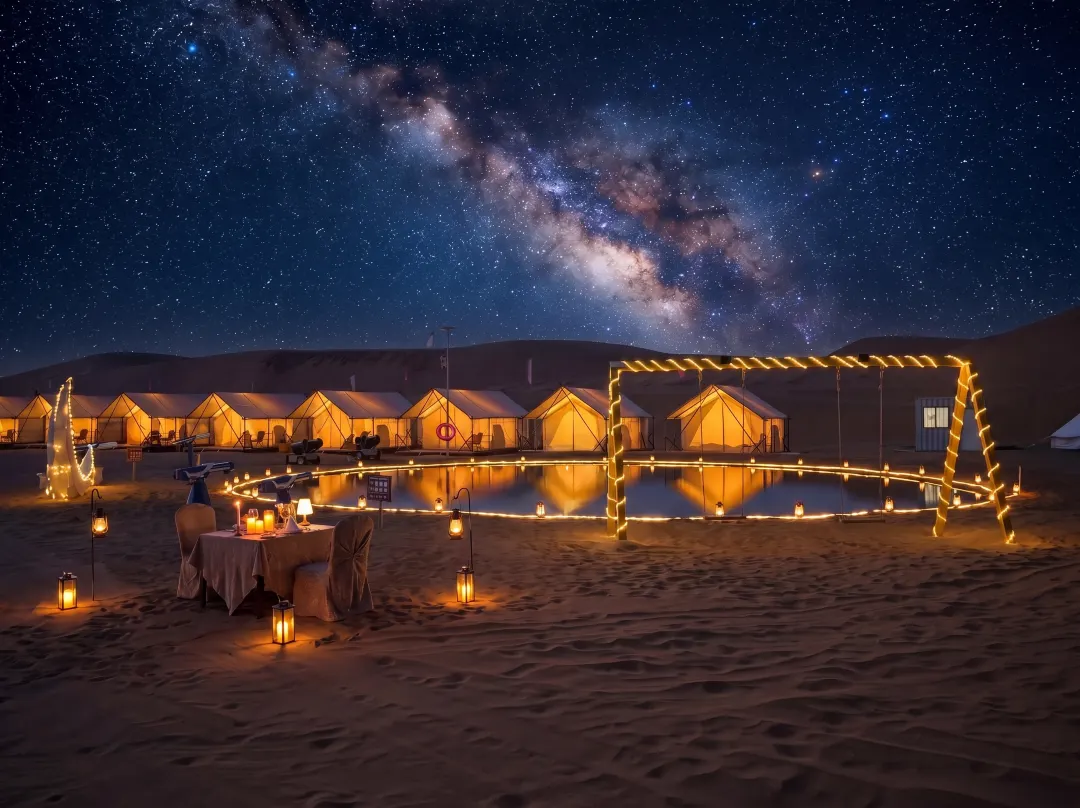 Hourglass · Star Chaser | Pure White Desert Art Stay - Zhongwei