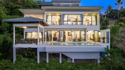 L'Esterel Villa - A Tropical Oasis at Maenam Hills 매남 비치/매남 해변 호텔