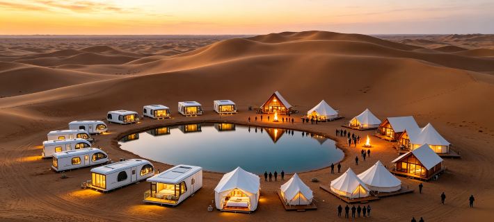 Desert Wild Star Lakeview Retreat Hotele w: Zhongwei