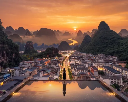 Meijie Liwu Hotel (Li Jiang Branch, West Street, Yangshuo, Guilin) Eksterior Photos