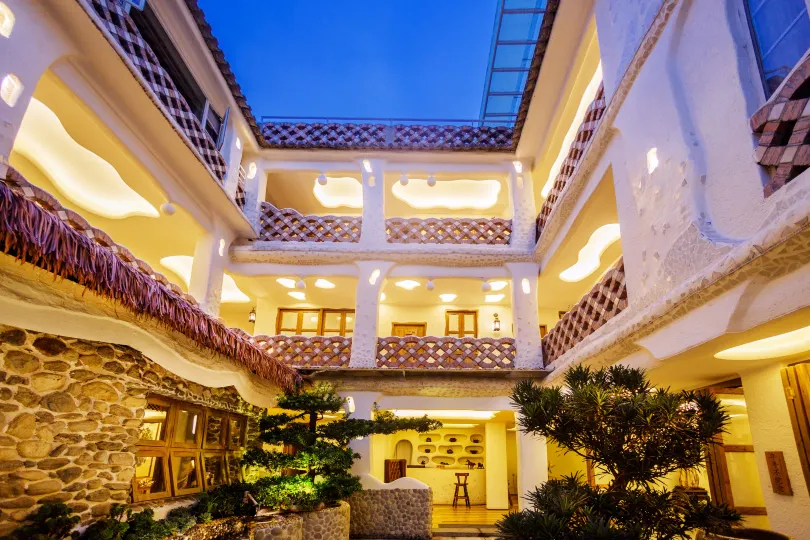 The Ancient City with Wind and Snow Garden Inn