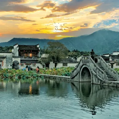 Hongcun Qiwu travel selection of Huizhou style landscape B & B โรงแรมใกล้วิวซิวหลี