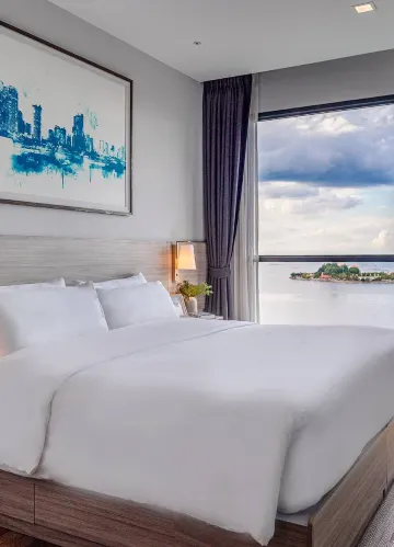 ห้องพรีเ​​มียมแบบหนึ่งห้องนอนพร้อมวิวทะเล