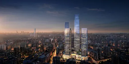 ALLIA Platinum Crystal Hotel (Chongqing Guanyinqiao Pedestrian Street Branch) Отели рядом с достопримечательностью «Hong'en Temple Forest Park»