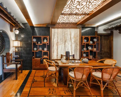 Zuixi  Mountain ViewTea and Coffee Courtyard Villa with Sunlight on the Snow Mountains Питание Photos