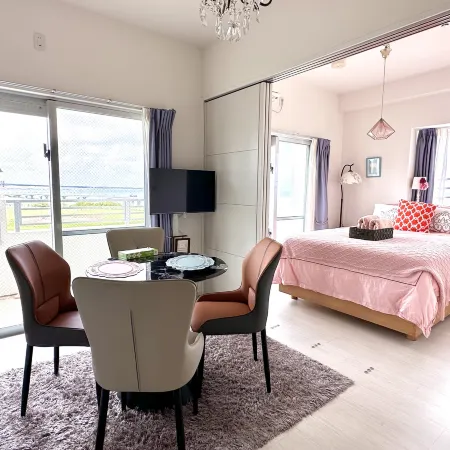 SunSea Okinawa Stunning Ocean View 2BR Sleeps 6 20 min from Airport 3 min to Shopping Mall