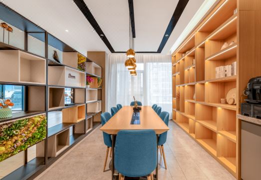 옌타이 해변 인근 호텔 전경