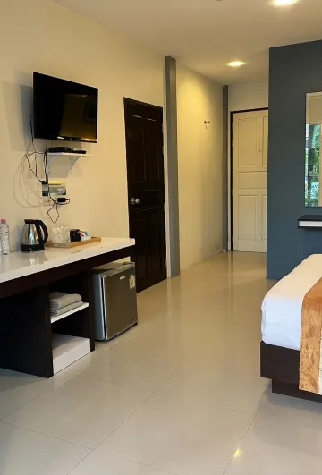 ห้องดีลักซ์เตียงใหญ่ วิวสวน