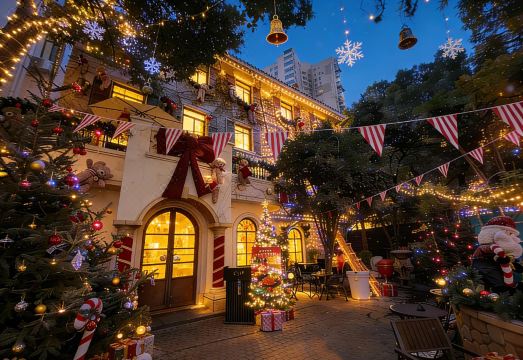 로리오즈 소호 가든 호텔의 아늑한 실내 카페 공간