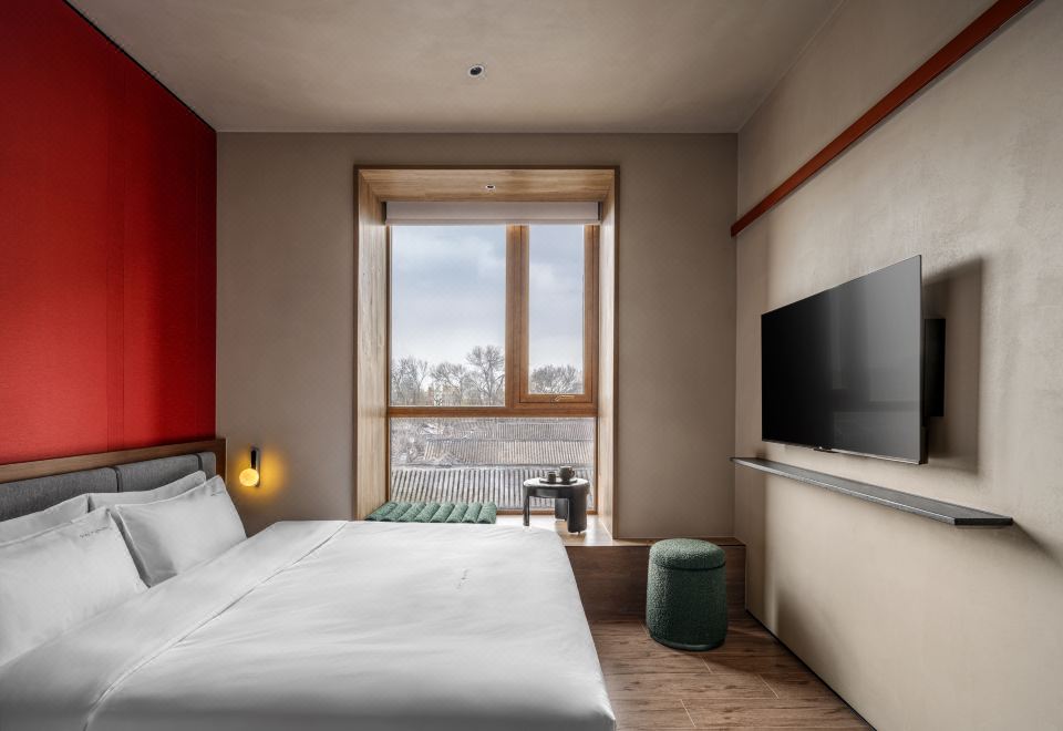 호텔의 편안하고 안락한 침실