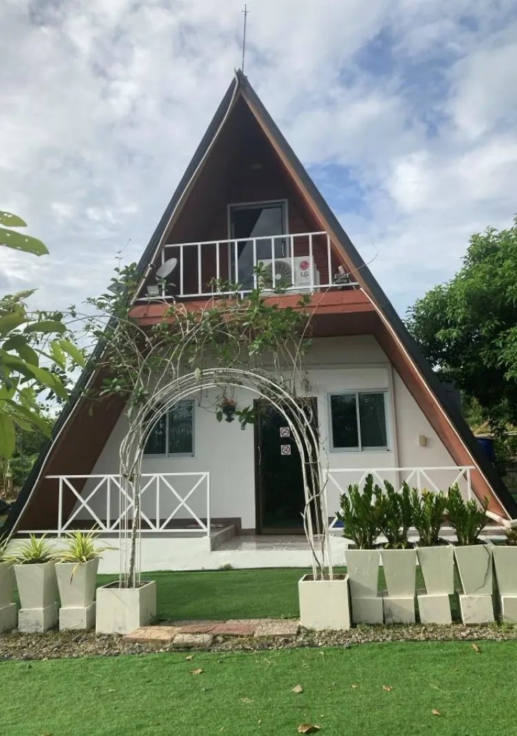 บ้านพักสำหรับสี่ท่านพร้อมวิวสวน