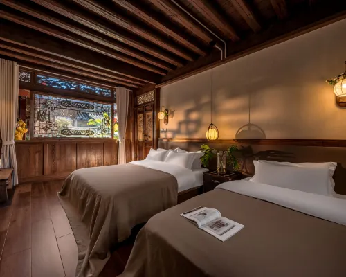 Lijiang Jinli Chinese Courtyard Inn الغرف Photos