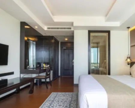 ห้องดีลักซ์พร้อมวิวทะเลบางส่วน