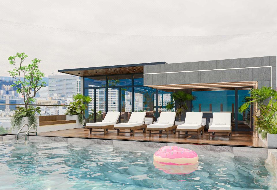 다오 응옥 비치 호텔 다낭의 심플한 객실 인테리어