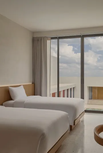 ห้องเตียงคู่วิวสระน้ำ