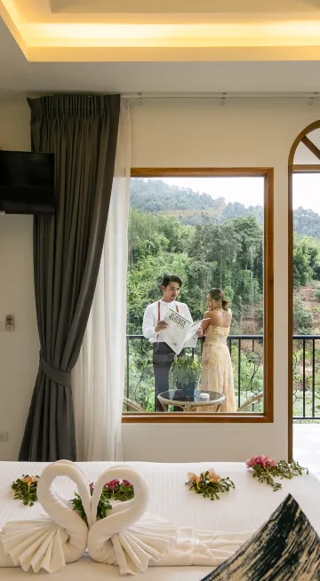 ห้องพาโนรามาวิวภูเขาเตียงคิงไซส์