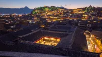 Yunman Mu Mountain SnowPanoramic Aesthetic Vacation Courtyard Viewing the Ancient City Snow Mountain
