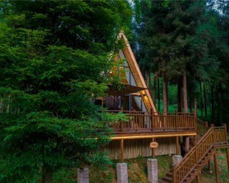 Yingjing, Ya'an. ink painting. Hot Spring Valley, Huaxi District Hotels in Yingjing