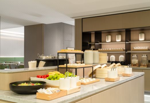 JI 호텔 조식 뷔페 코너