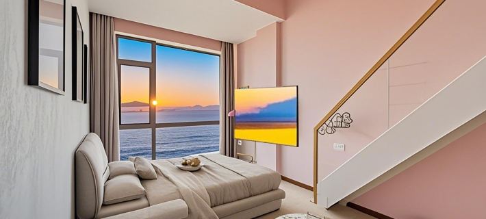 Mint Flat|途遠海景LOFT度假公寓（威海韓樂坊高鐵站店） 威海住宿飯店