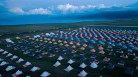 Sayram Lake's Muye Starry Sky Campground - Mountain view