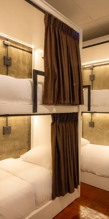 ห้องพักรวมชายหญิง 4 เตียง - ห้องน้ำรวม