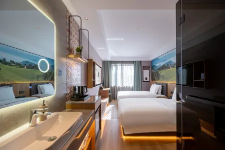 TRUE GO s Hotel (Beijing Tongzhou Dongzhimen Yiyuan Universal Beijing Resort) Отели рядом с достопримечательностью «E9 Zone Innovation Works»