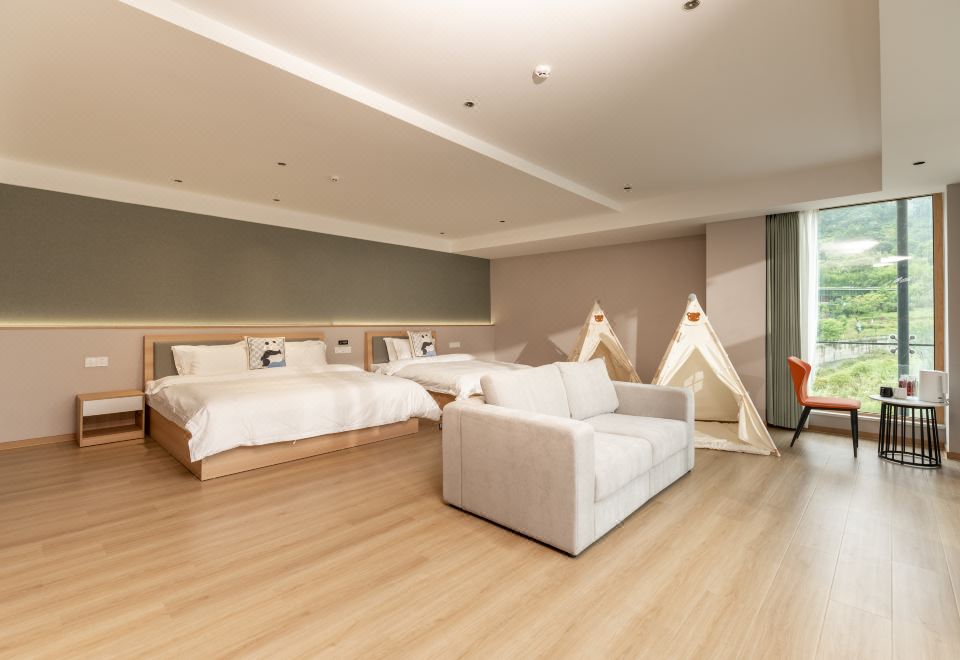 Shu Yue Da Qi Di Hotel의 객실 침구 이미지