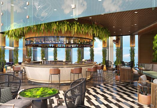 쉐라톤 코타키나발루의 모던한 객실 내부와 탁 트인 오션뷰