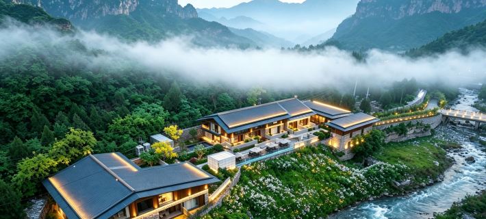 Taihang Seclusion Wild Luxury Resort Hotels in Huguan