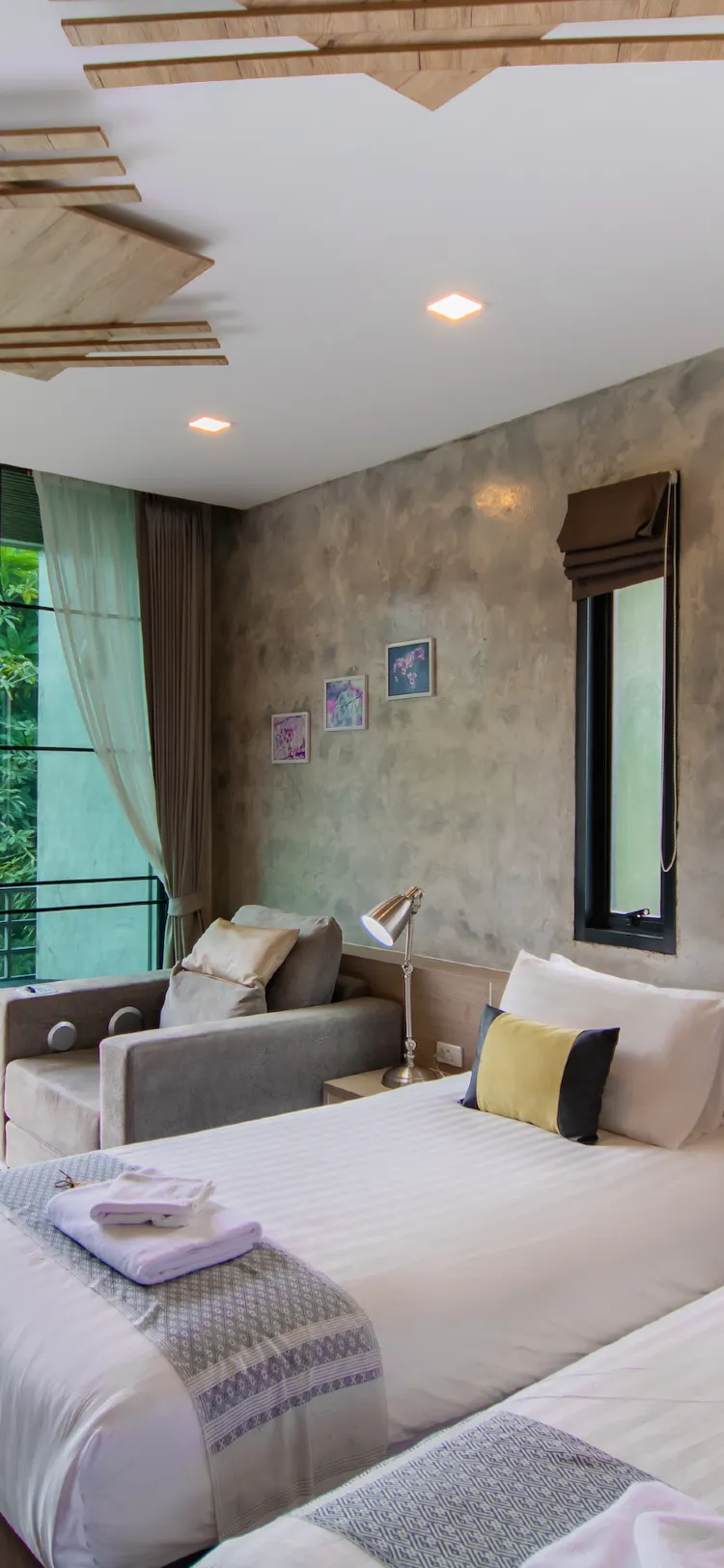 ห้องลอฟต์เตียงแฝดวิวสวน
