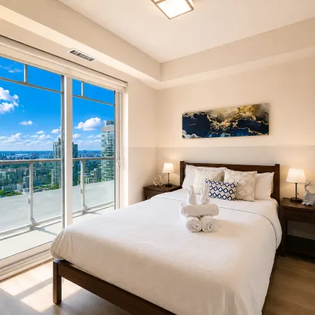 DT CN tower 3BR2BA Lake View king bed/ parking