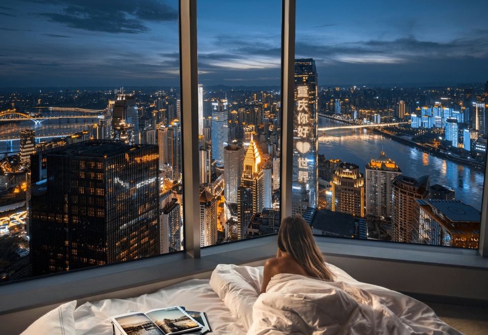 아시암 인터내셔널 호텔의 넓고 고급스러운 객실 내부