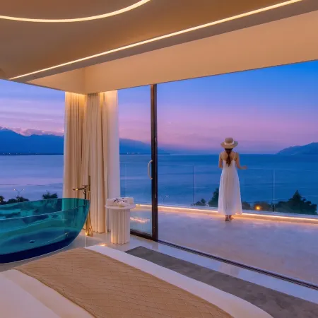 Water flows in moon Hotel