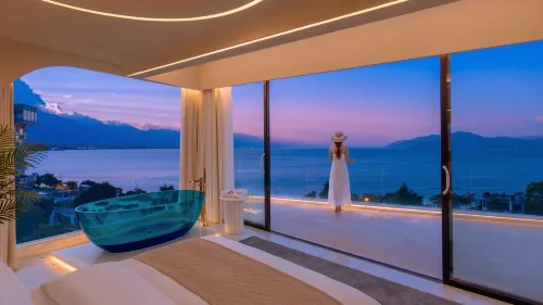 Water flows in moon Hotel