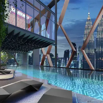 Scarletz KLCC @ Apartments By Gravity 【6mins Kuala Lumpur Tower（KL Tower） + Rooftop Infnity pool】