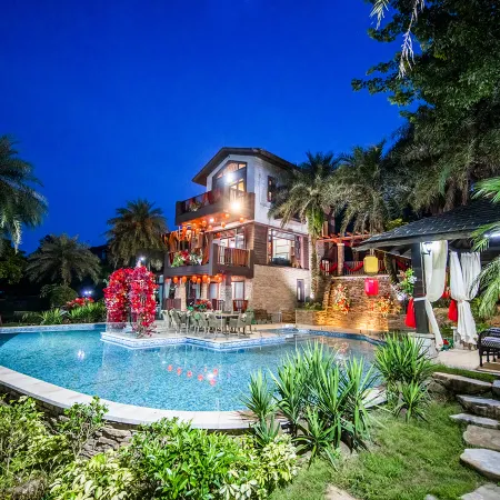 Island lakeside villas throughout the territory