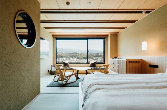 료칸의 실내 휴식 공간